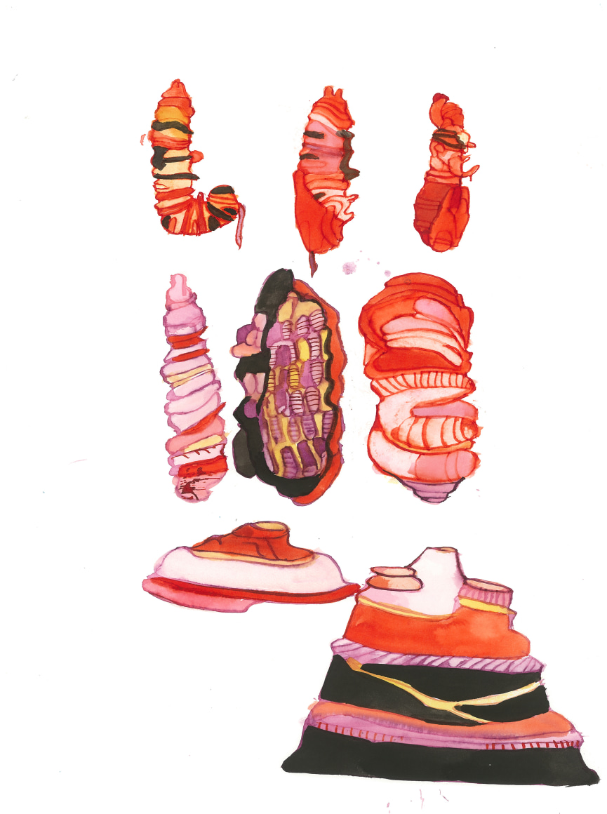 Christine Rebet, From Larva to Magic Mountain, 2019