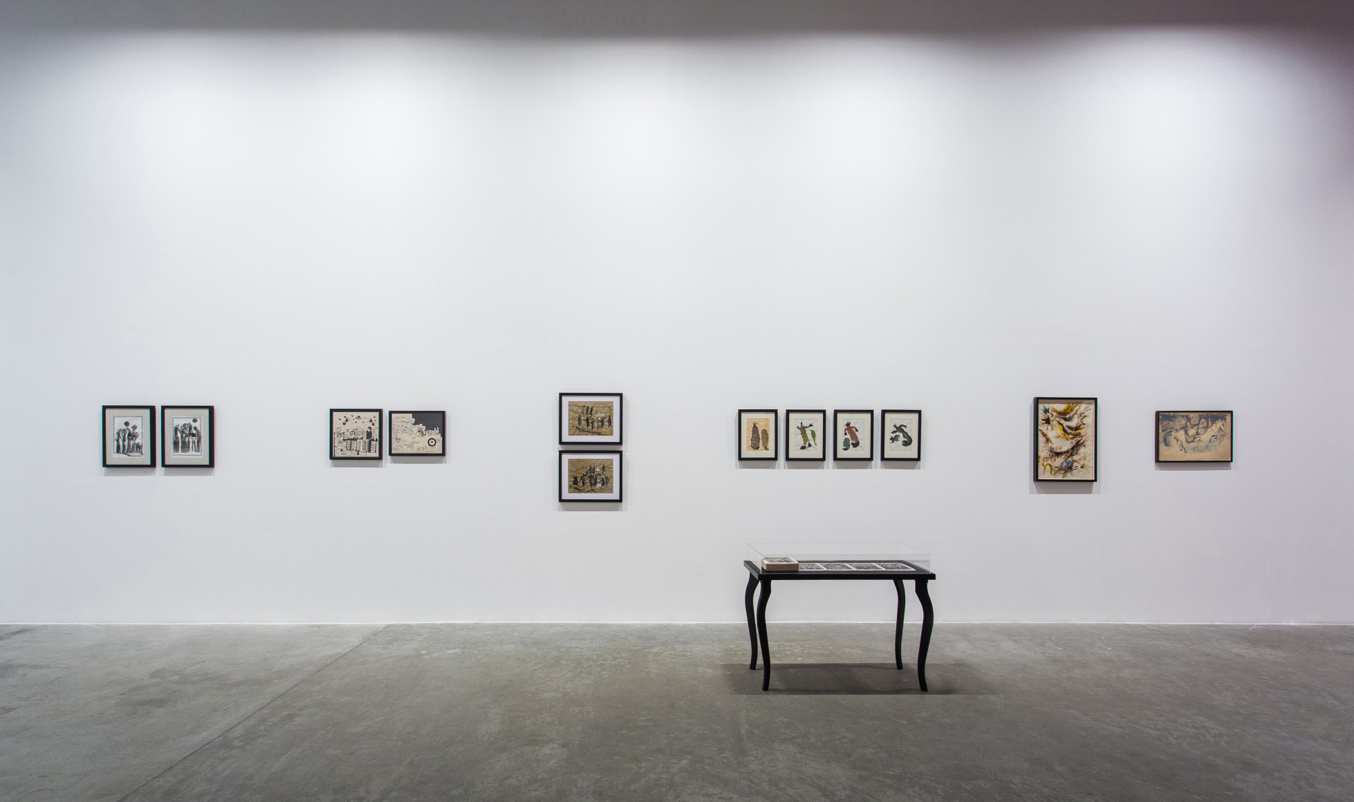Works on paper: Hikayat, Installation view at Green Art Gallery, 2014