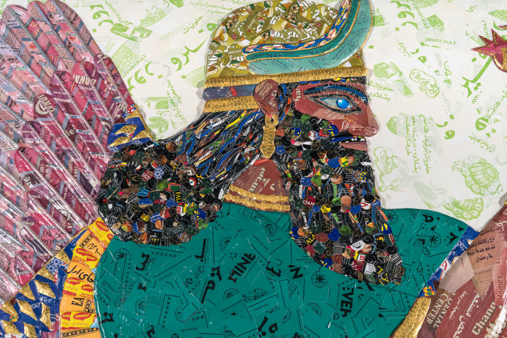 Michael Rakowitz, The invisible enemy should not exist (Northwest Palace of Kalhu, Room S, Panel S-d-2) (detail), 2022