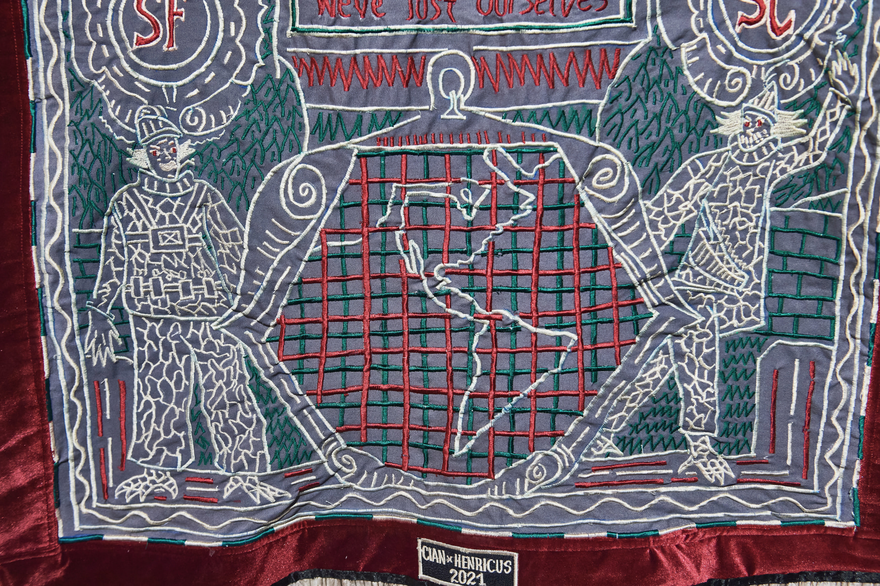 Cian Dayrit,&nbsp;Cartographic Imaginary of the New Getting Old&nbsp;(detail), 2021