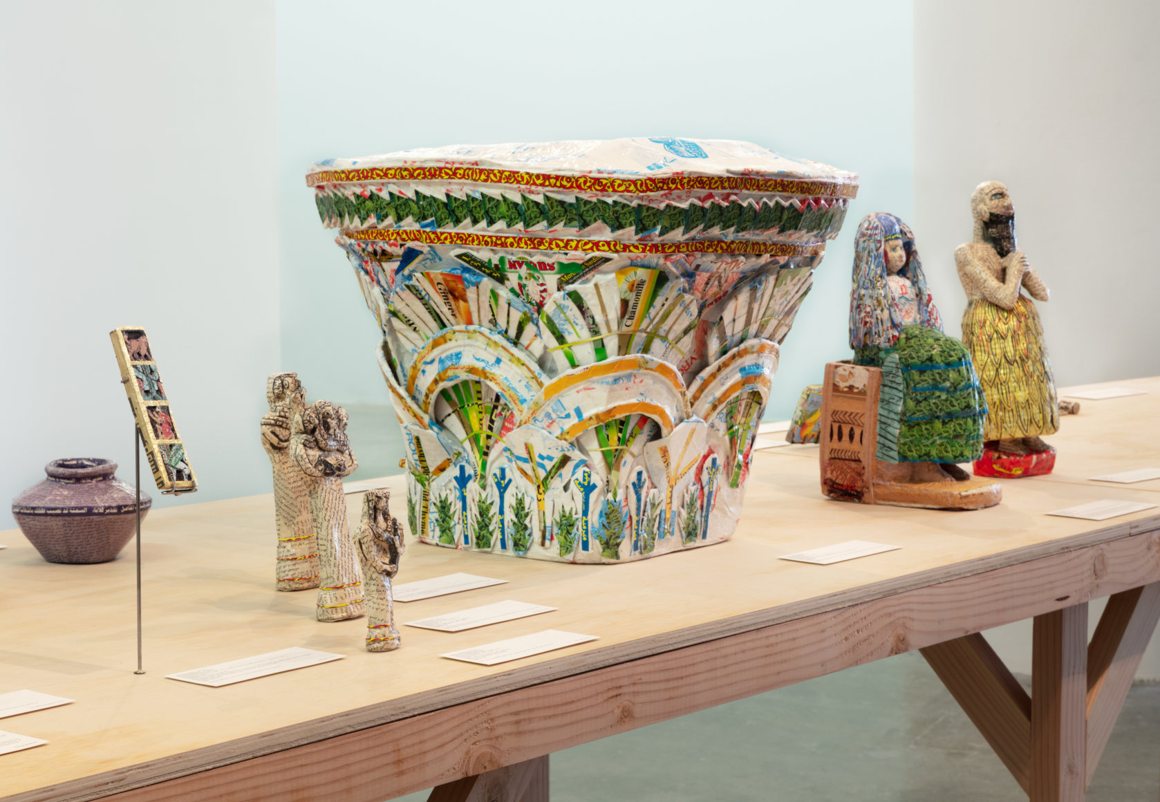 Dispute Between the Tamarisk and the Date Palm,&nbsp;Michael Rakowitz, Installation view at REDCAT, Los Angeles, 2019