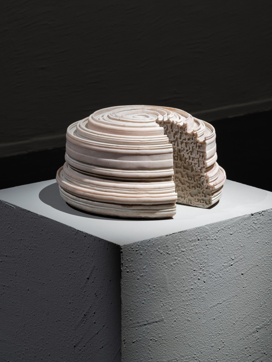 Nazgol Ansarinia, Article 49, Pillars, 2014, Cast resin and paint