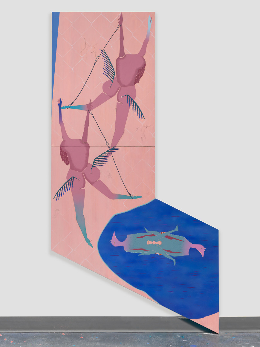 Maryam Hoseini, Until The End, 2020, Acrylic, ink and pencil on wood panel