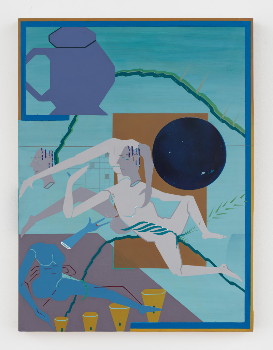 Maryam Hoseini, Princess and Princess in the Garden (Chapt.&nbsp;5), 2018, Acrylic, ink and pencil on wood panel, 61 x 45.75 cm