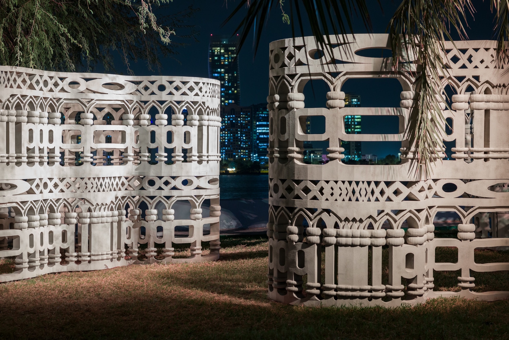 Asma Belhamar, Chasing the Dance of Alfay, 2023, Installation view Public Art Abu Dhabi, Abu Dhabi, UAE