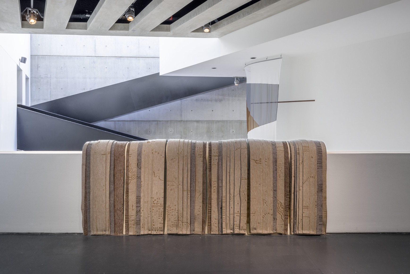 Hera B&uuml;y&uuml;ktaşcıyan, Like an Avalanche Started by a Gentle Push, 2023, Installation view at&nbsp;A Permanent Nostalgia for Departure: A rehearsal on legacy with Zaha Hadid.&nbsp;Curated by Maite Borjabad L&oacute;pez-Pastor