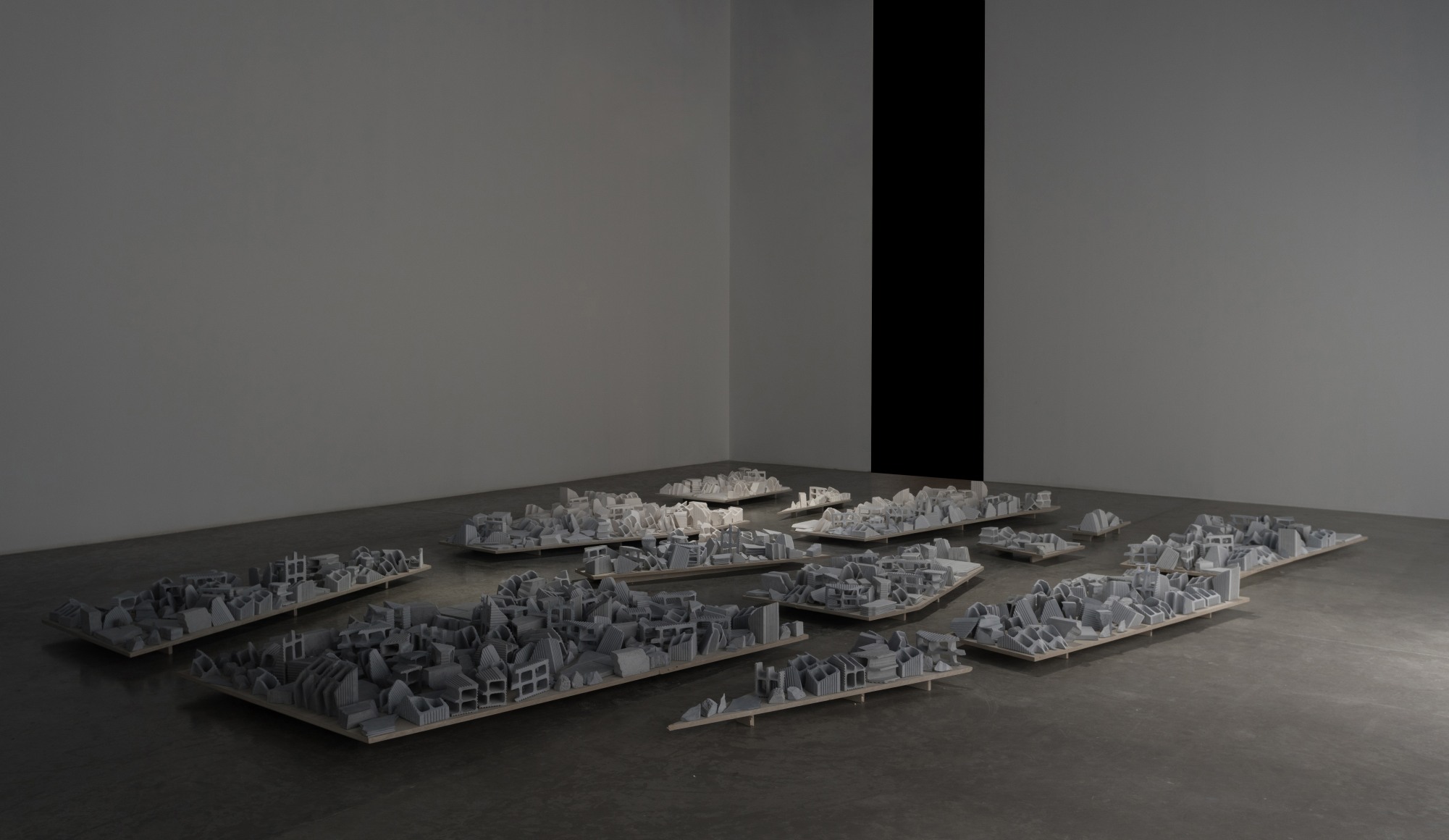 Demolishing buildings, buying waste,Nazgol Ansarinia, Installation view at Green Art Gallery, Dubai, 2018