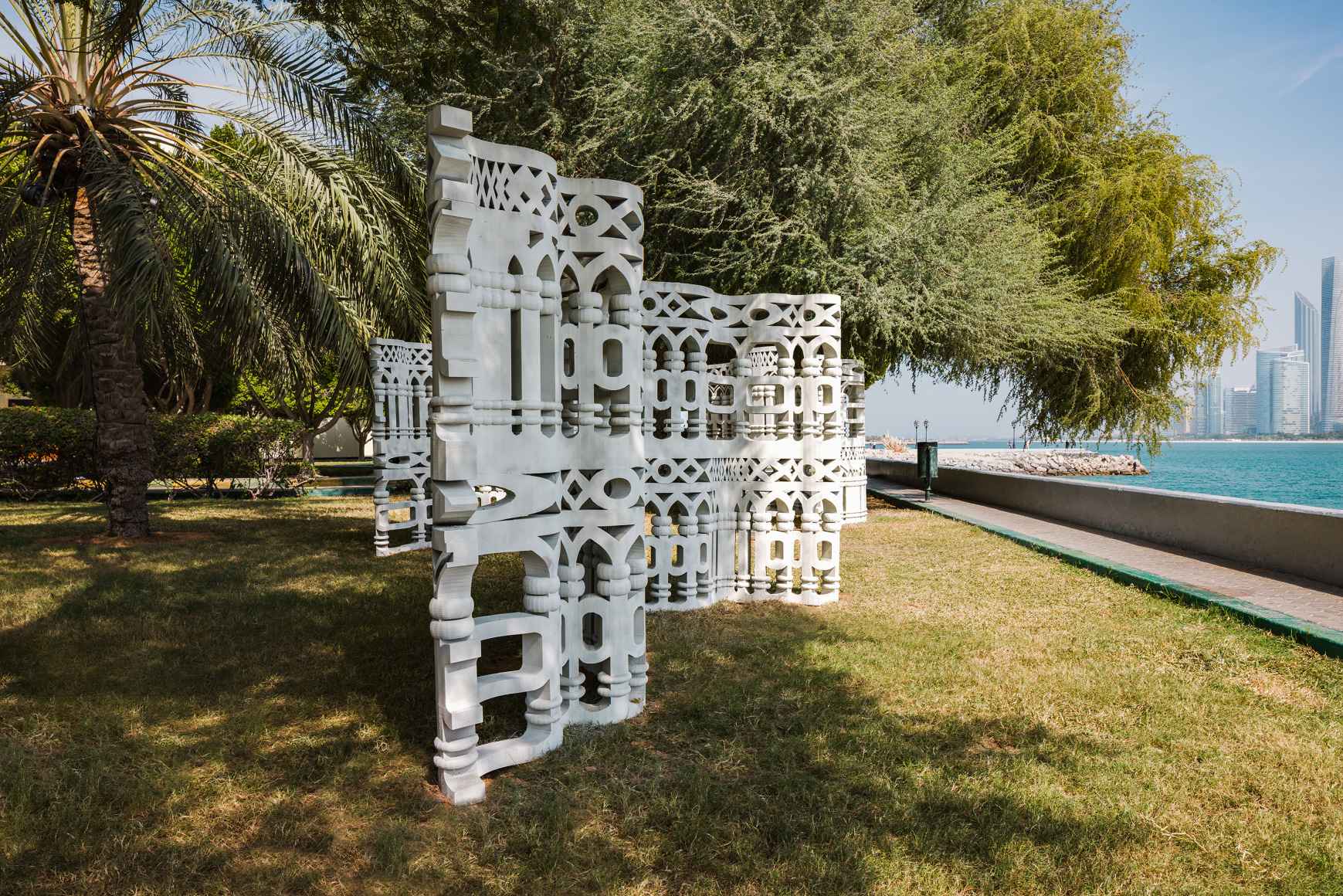 Asma Belhamar, Chasing the Dance of Alfay, 2023, Installation view Public Art Abu Dhabi, Abu Dhabi, UAE