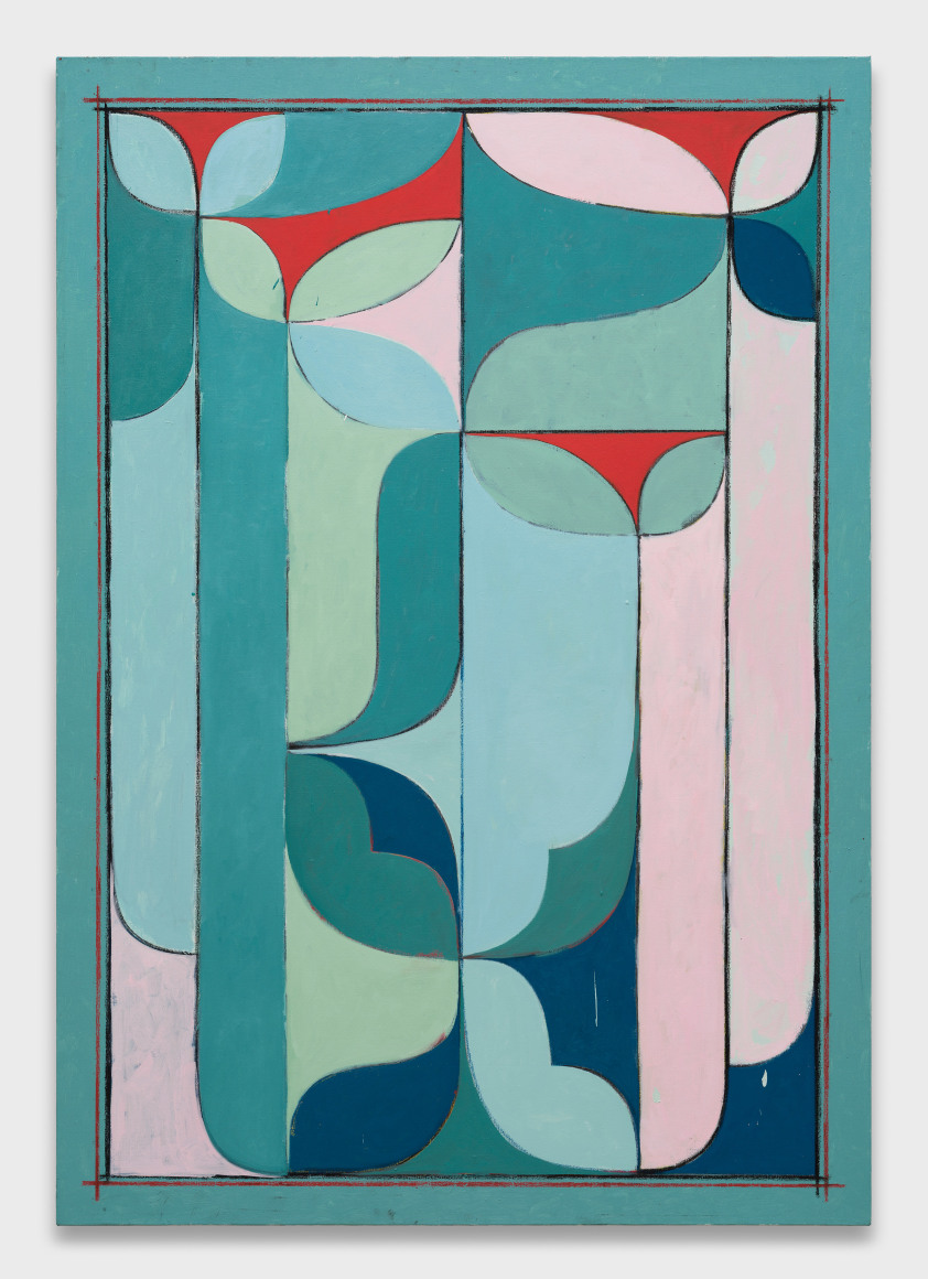 Kamrooz Aram, Arabesque Composition for Southern Light III, 2025, Oil, oil crayon and pencil on linen, 167.6 x 116.8 cm