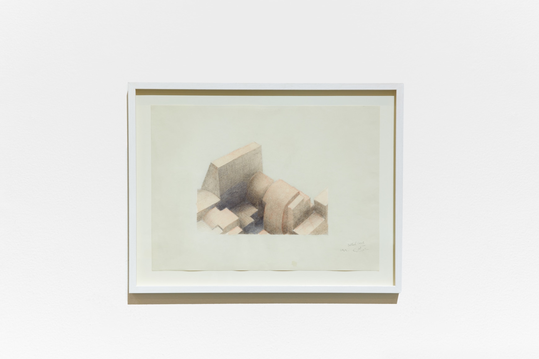 Chaouki Choukini, Lieu 3, 1990, Watercolor and pencil on paper, 29.5 x 41 cm