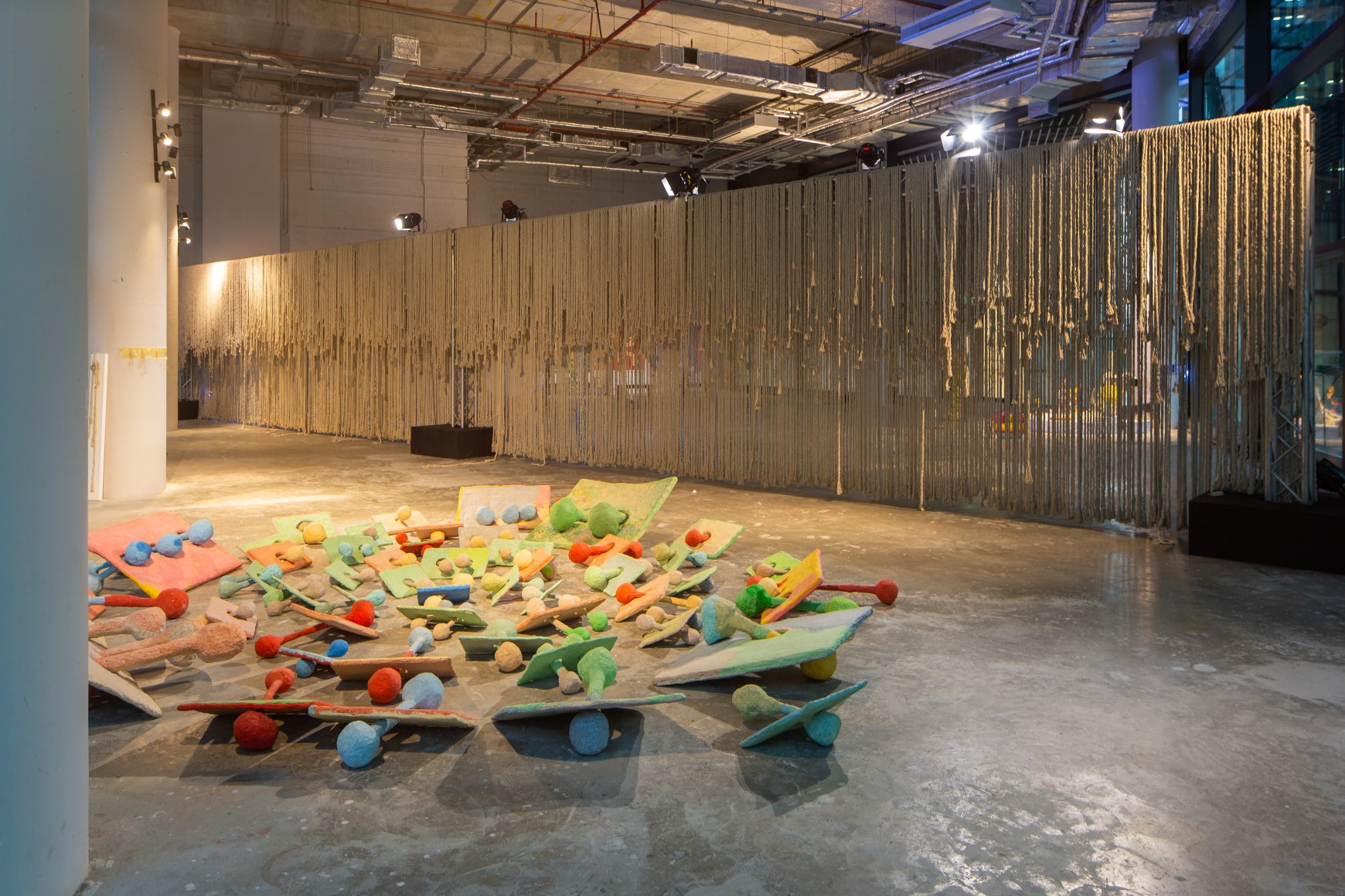 Hair Mapping Body; Body Mapping Land, Installation view at ICD Brookfield Place, Dubai, UAE, 2021
