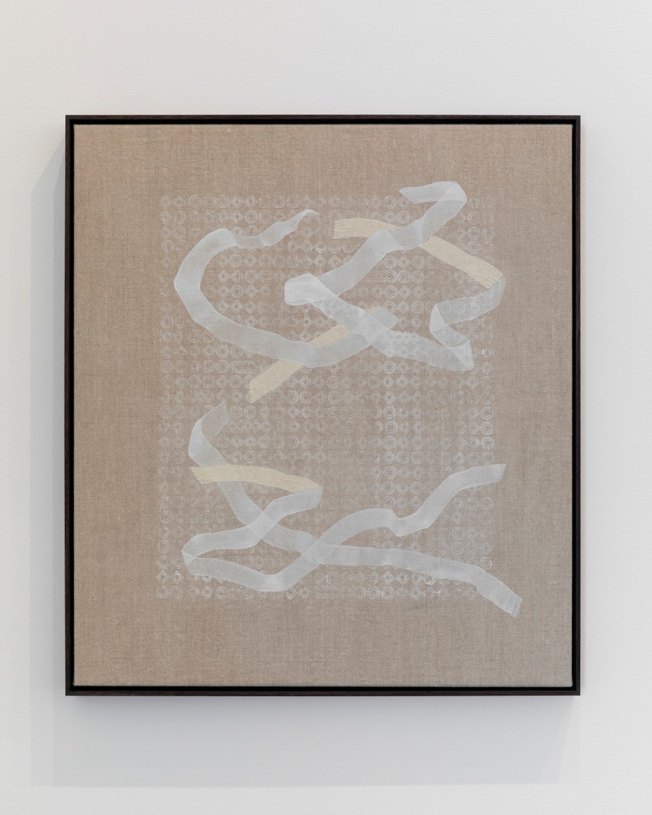 Asma Belhamar, Studies for reassessing motion 5, 2023, Mixed media on canvas, 61 x 69 cm