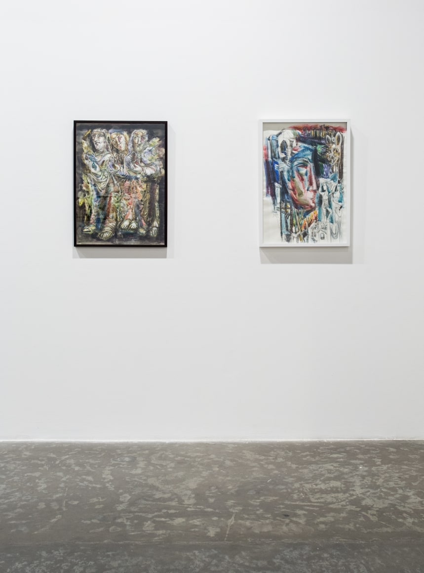 Works on paper: Hikayat, Installation view at Green Art Gallery, 2014