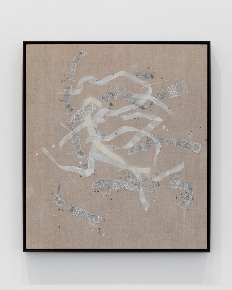 Asma Belhamar, Studies for reassessing motion 2, 2023, Mixed media on canvas, 61 x 69 cm