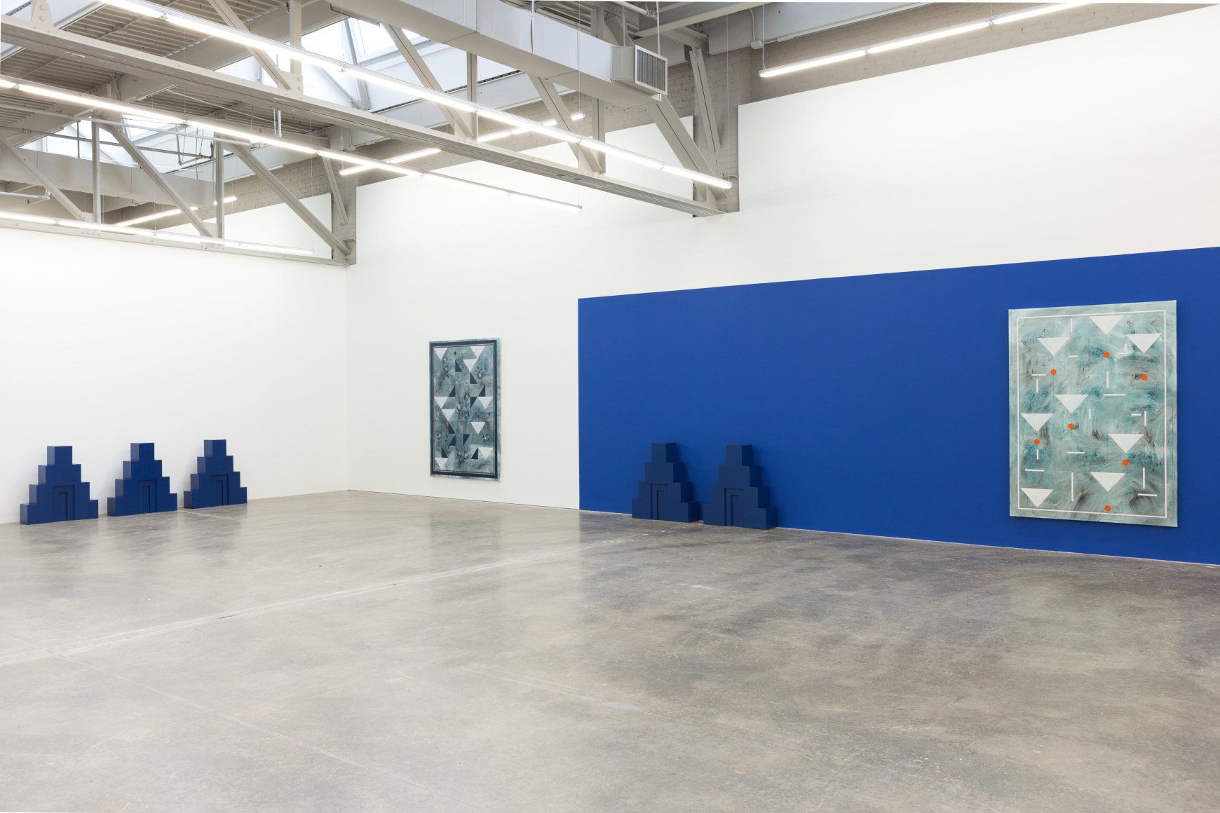 Ancient Blue Ornament,&nbsp;Kamrooz Aram, Installation view at Atlanta Contemporary, Atlanta, Georgia, 2018