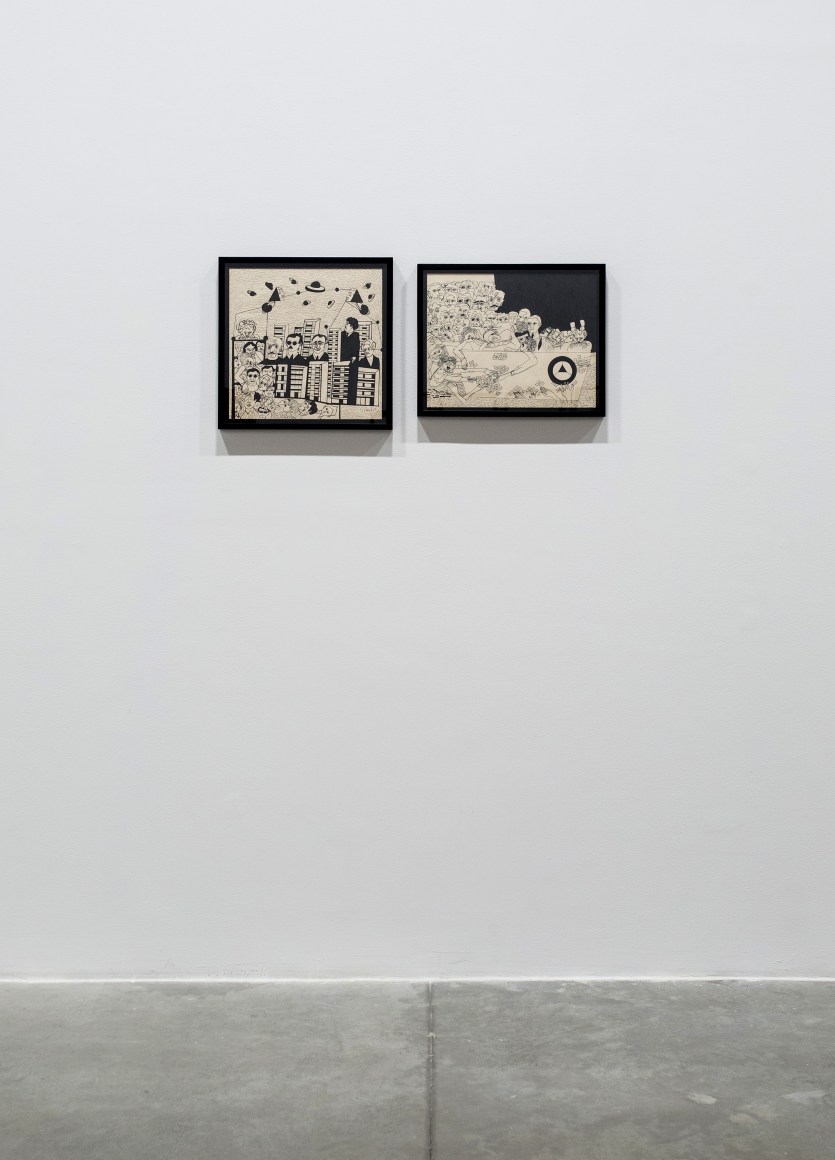 Works on paper: Hikayat, Installation view at Green Art Gallery, 2014