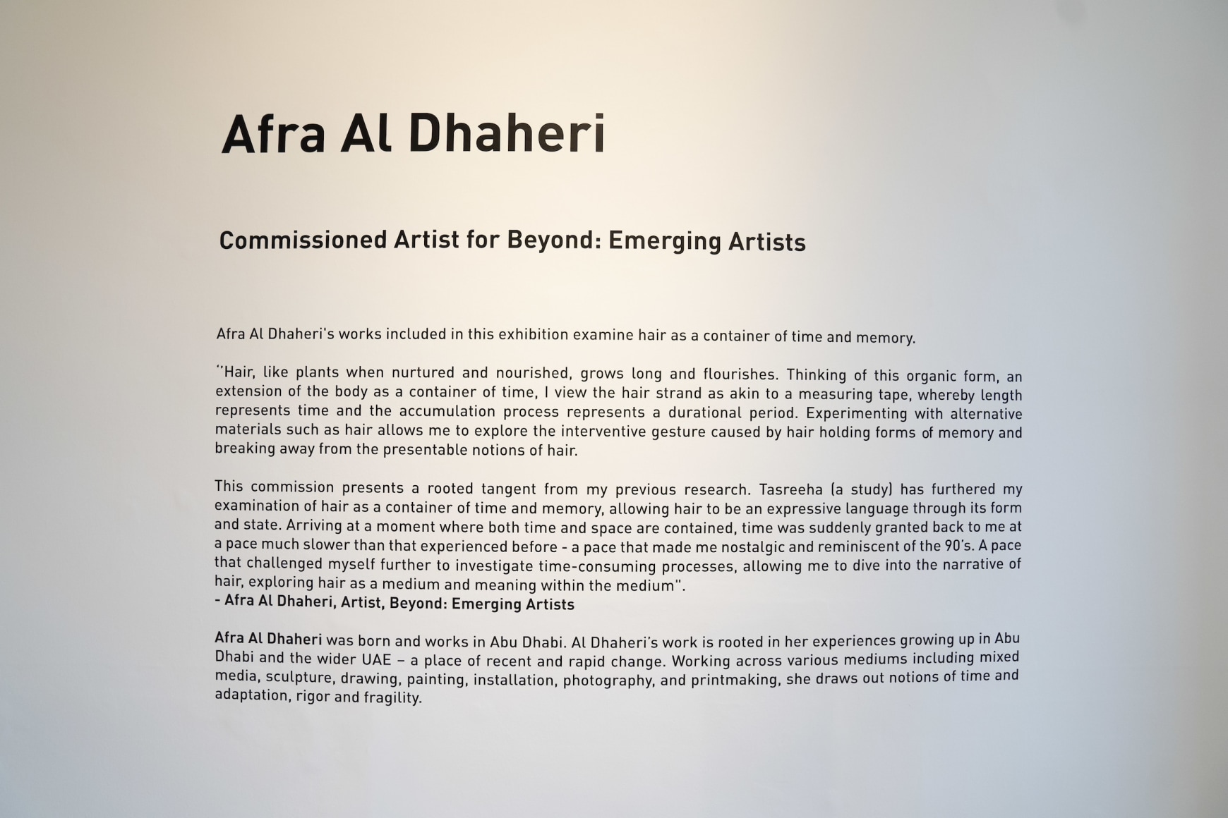 Beyond: Emerging Artists, Installation view at Cromwell Place, London, UK, 2021