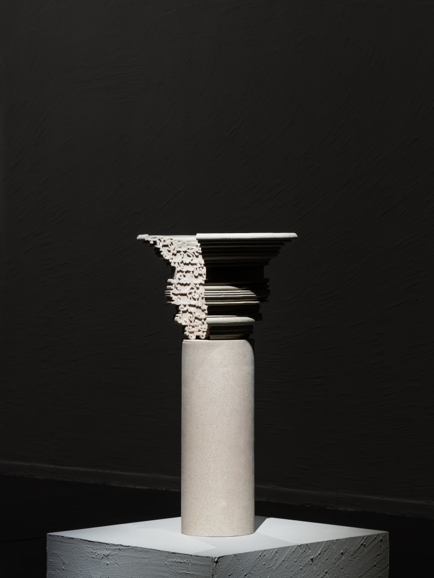 Nazgol Ansarinia, Article 51, Pillars, 2014, Cast resin and marble powder