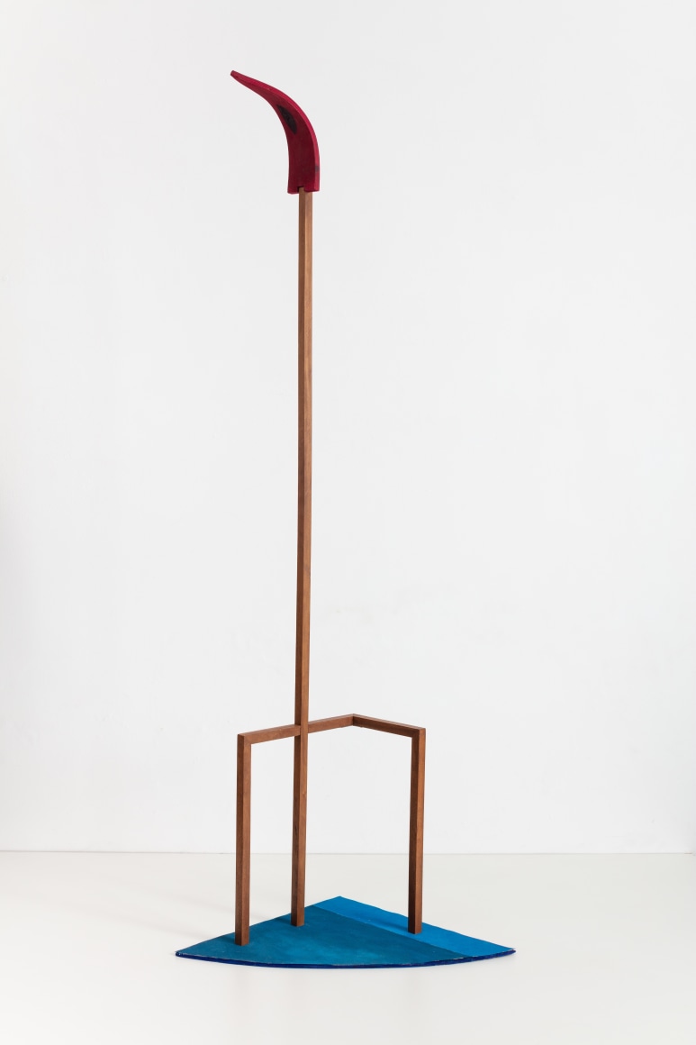 Ana Mazzei, Candle, 2020, Painted wood (peroba mica and plywood) and acrylic on canvas