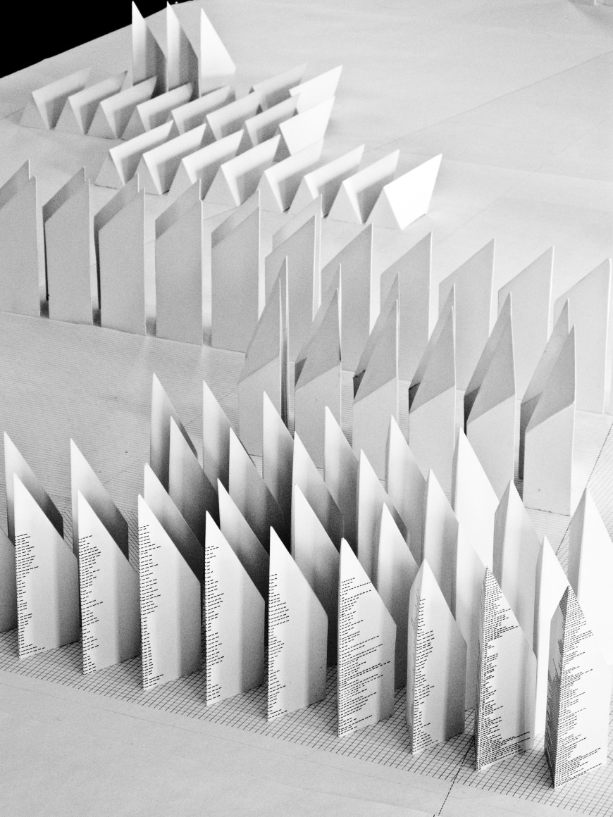Seher Shah, Object Repetition (line to distance)&nbsp;(detail), 2011, 480 cast hydrocal objects with ink, Dimensions variable&nbsp;