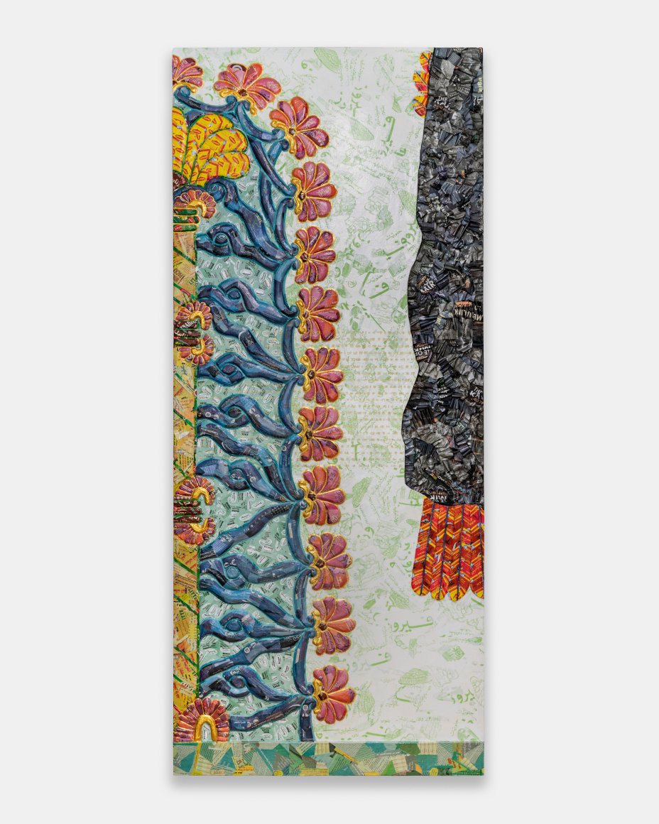 Michael Rakowitz, The invisible enemy should not exist (Section 1, Room S, Northwest Palace of Nimrud) Panel S-5 Left, 2021