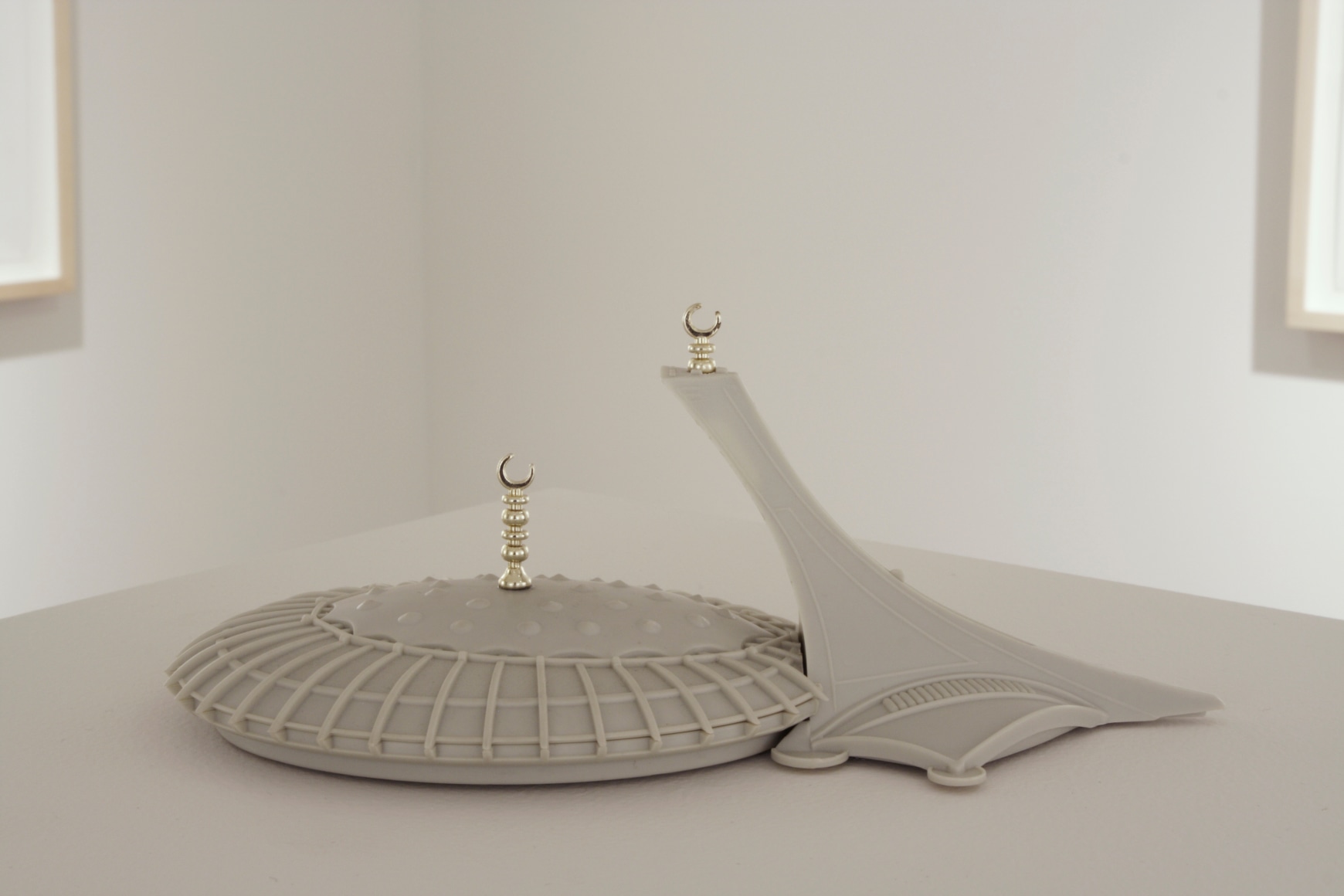 Michael Rakowitz, Olympic Stadium (Proposal for Flexible Architecture), 2006, Miniature plastic stadium, 9 x 11 x 7 cm