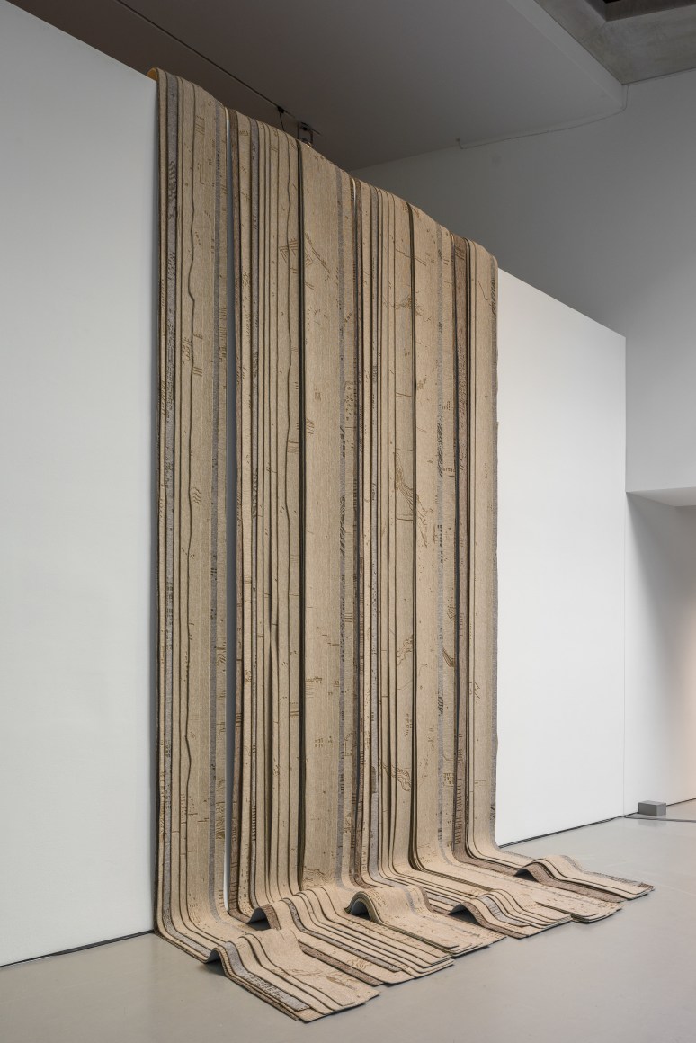 Hera B&uuml;y&uuml;ktaşcıyan, Like an Avalanche Started by a Gentle Push, 2023, Installation view at&nbsp;A Permanent Nostalgia for Departure: A rehearsal on legacy with Zaha Hadid.&nbsp;Curated by Maite Borjabad L&oacute;pez-Pastor