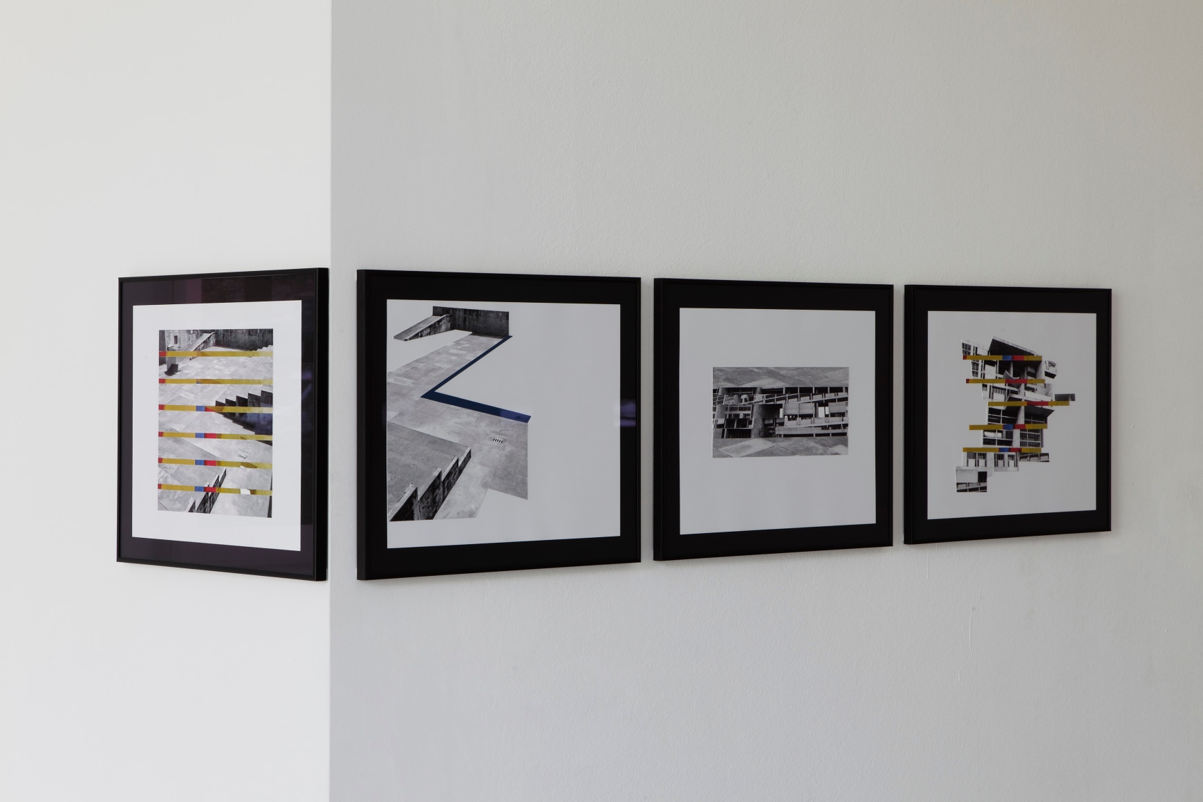 Seher Shah, Capitol Complex, 2012, Collage on paper, 28 x 36 cm (each)