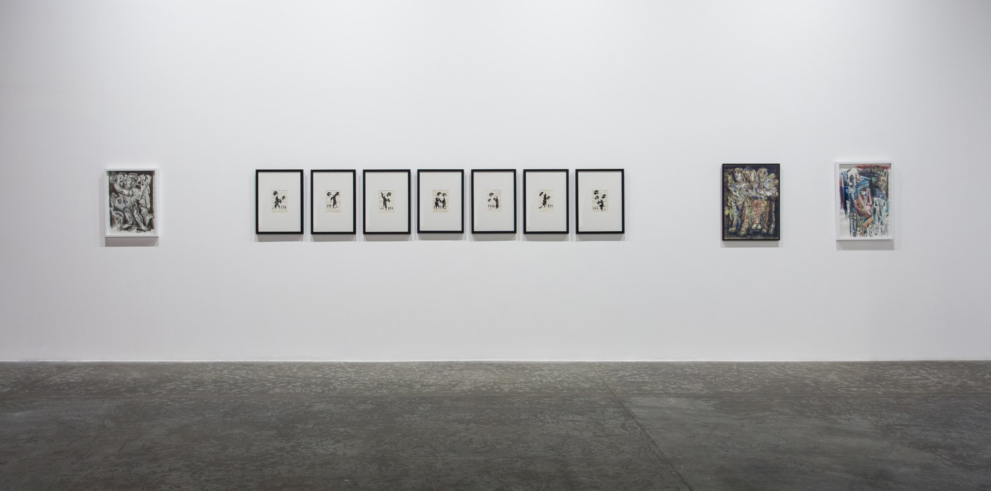 Works on paper: Hikayat, Installation view at Green Art Gallery, 2014