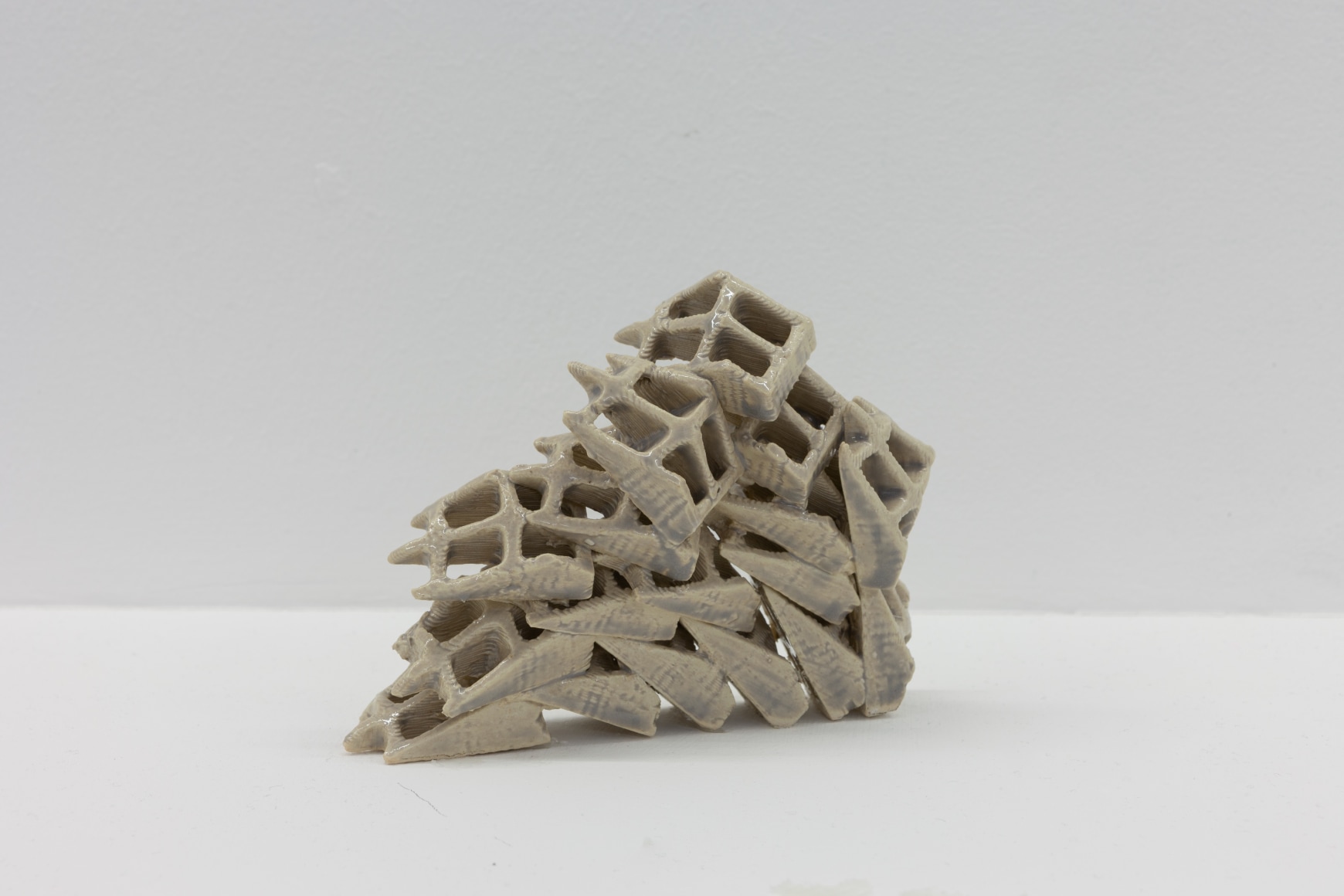 Nazgol Ansarinia,&nbsp;Attempts at building a wall,&nbsp;2019, Glazed ceramic