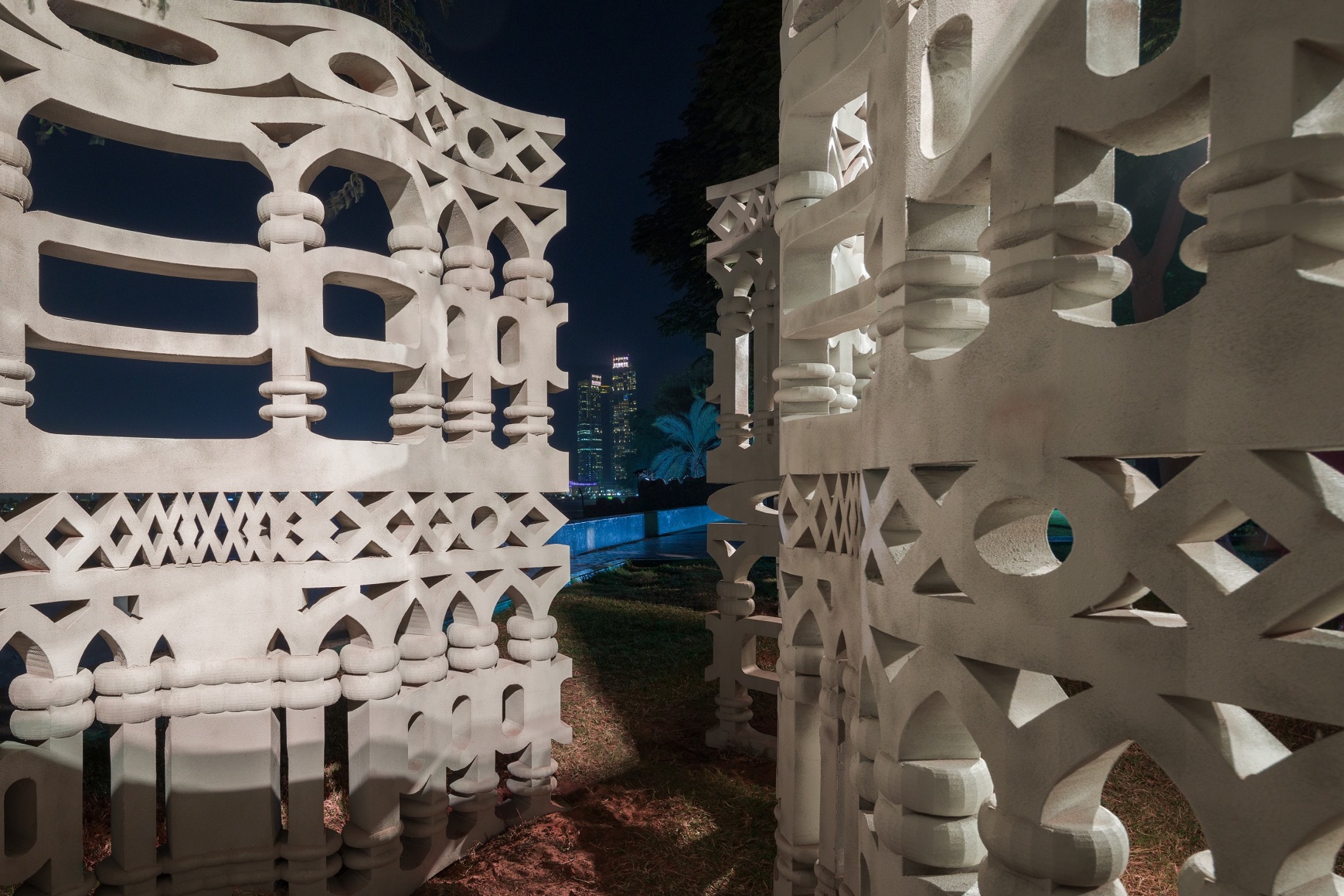 Asma Belhamar, Chasing the Dance of Alfay, 2023, Installation view Public Art Abu Dhabi, Abu Dhabi, UAE