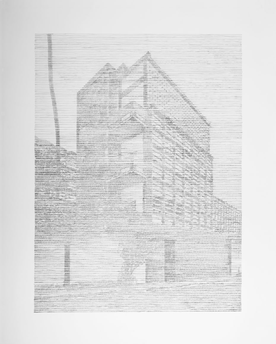 Seher Shah, Single Utopias (Golconde I, Pondicherry), 2017, Graphite on paper, 127 x 101.6 cm