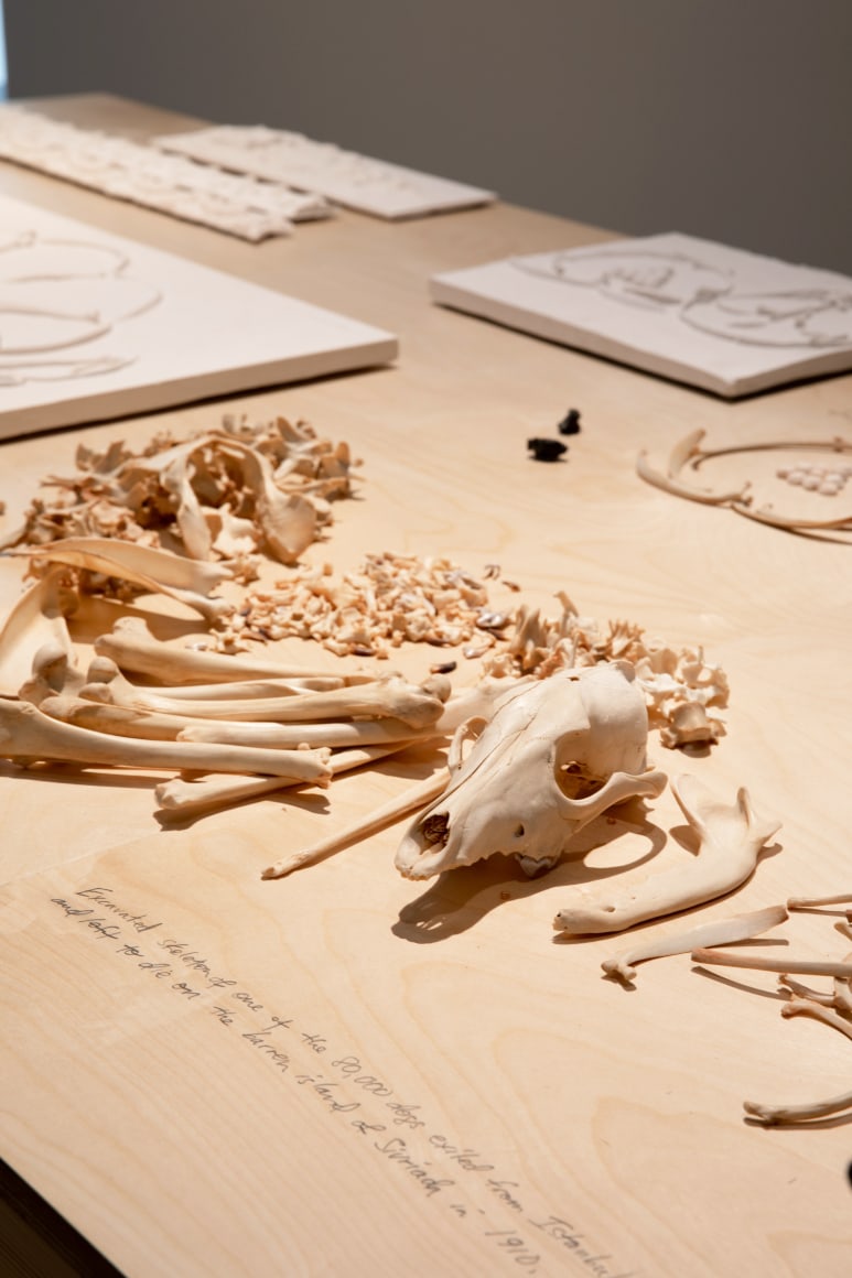 Michael Rakowitz,&nbsp;The flesh is yours, the bones are ours (detail), 2015, Installation view at Jameel Arts Centre, Dubai, UAE, 2020