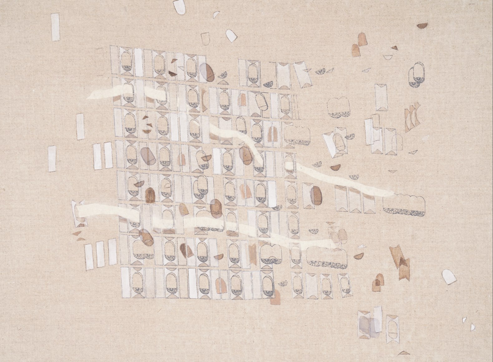 Asma Belhamar, Abu Dhabi Facade Observation #3 (Musaid Khalid Almansoori Bulding)(detail), 2023