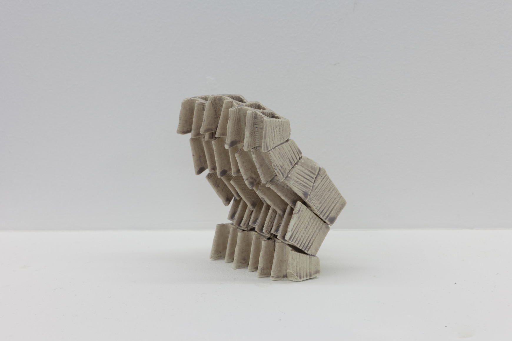 Nazgol Ansarinia,&nbsp;Attempts at building a wall,&nbsp;2019, Glazed ceramic