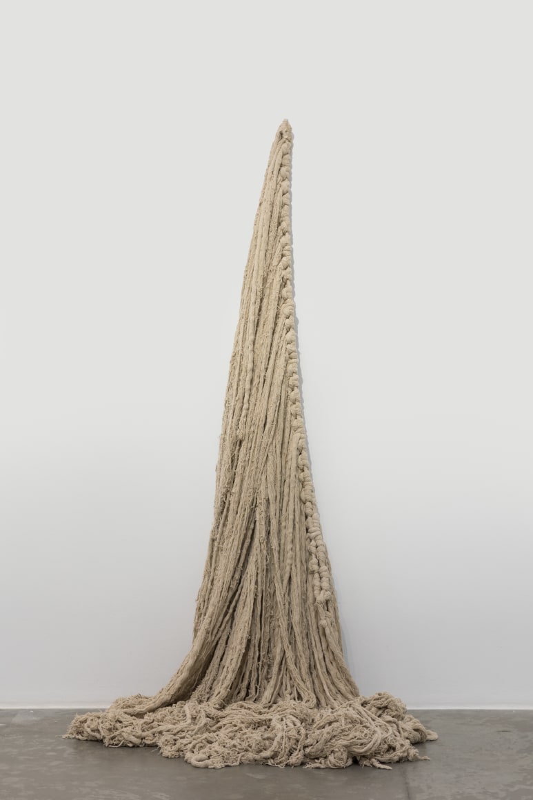 Afra Al Dhaheri, Back-combing, 2021, Cotton rope, 255 x 130 cm