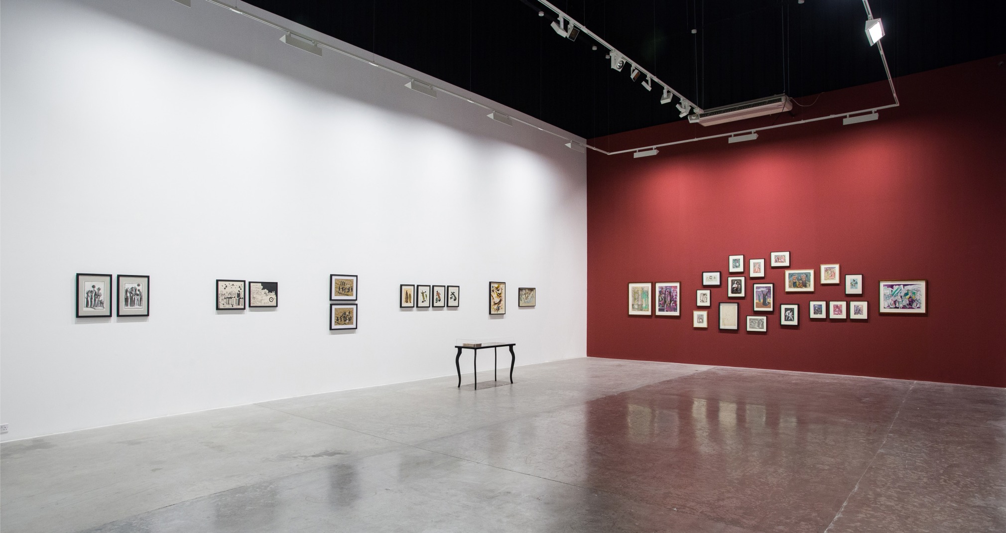 Works on paper: Hikayat, Installation view at Green Art Gallery, 2014