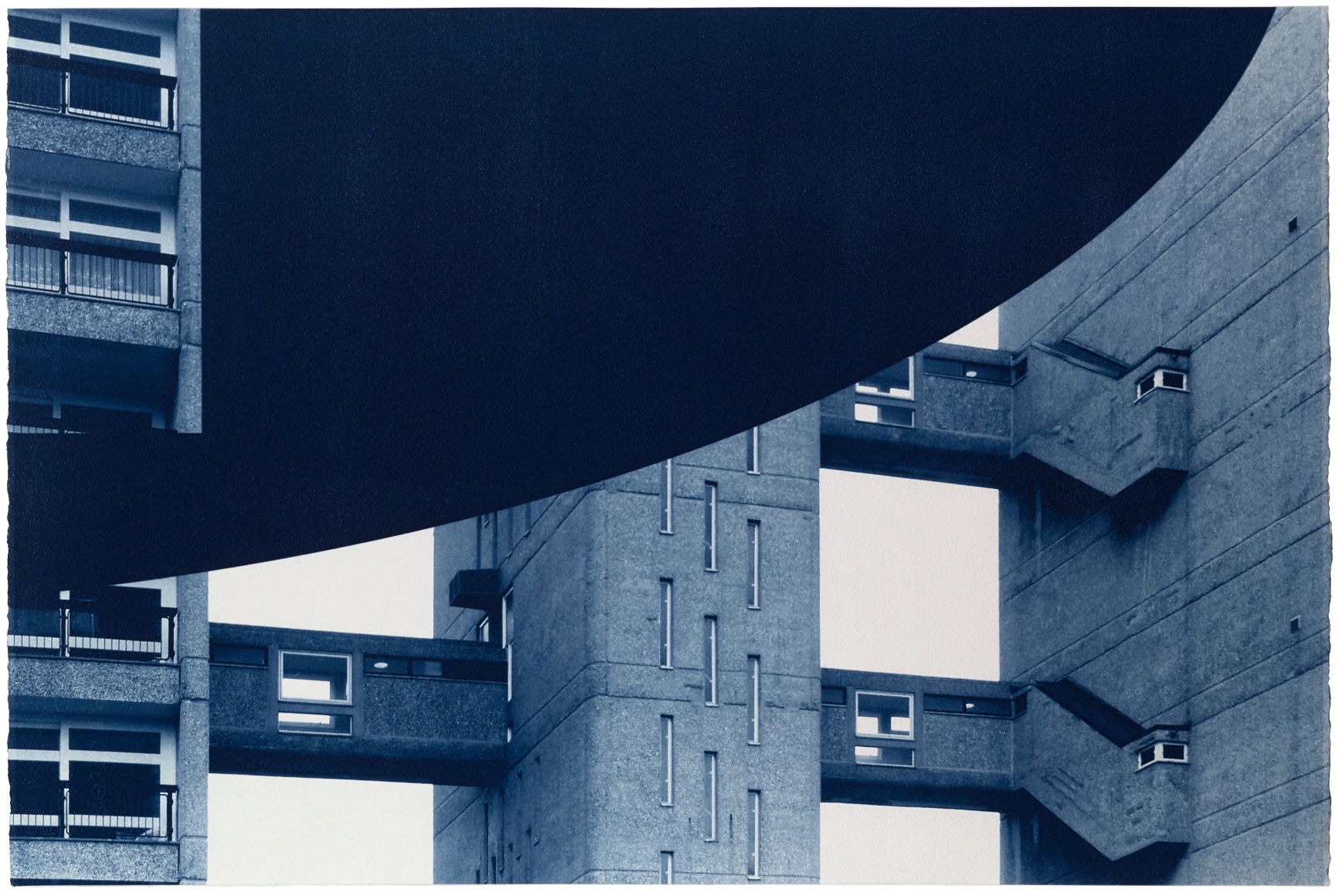 Seher Shah and Randhir Singh, Studies in Form, Brownfield Estate (detail), 2018, Cyanotype prints on Arches Aquarelle Paper, 38&nbsp;x 56&nbsp;cm