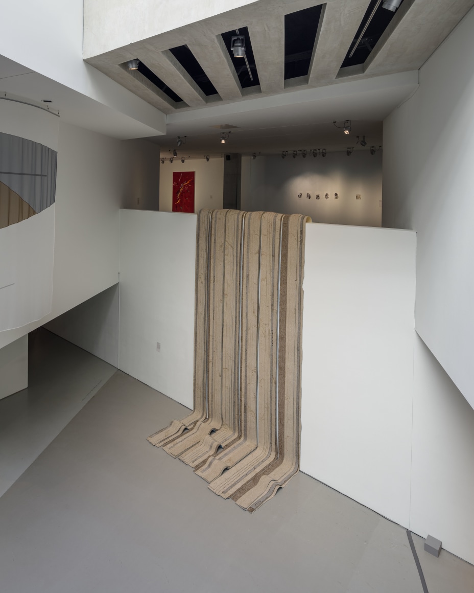 Hera B&uuml;y&uuml;ktaşcıyan, Like an Avalanche Started by a Gentle Push, 2023, Installation view at&nbsp;A Permanent Nostalgia for Departure: A rehearsal on legacy with Zaha Hadid.&nbsp;Curated by Maite Borjabad L&oacute;pez-Pastor