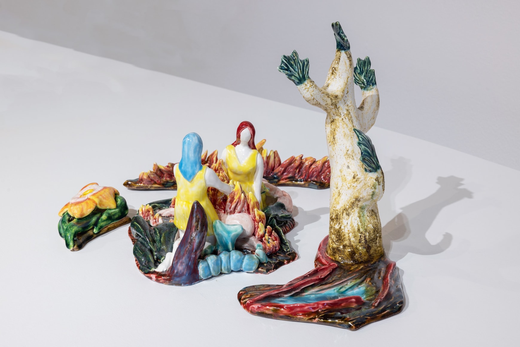 Dorsa Asadi, Bending Sinnerman offering his burning flesh to Elle and Belle, 2022