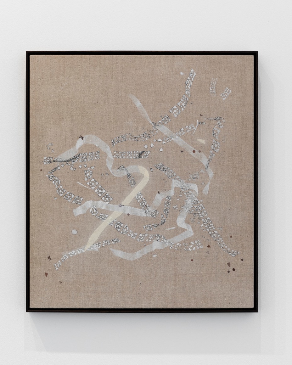 Asma Belhamar, Studies for reassessing motion 4, 2023, Mixed media on canvas, 61 x 69 cm