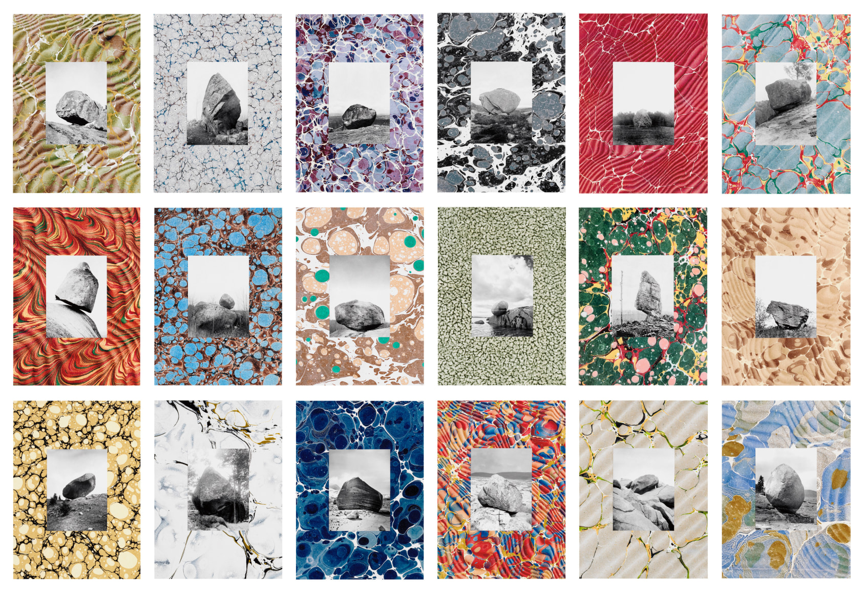 Elena Damiani, The Erratic Marbles V, 2022, Collage. Inkjet print on cotton paper and alpha-cellulose paper