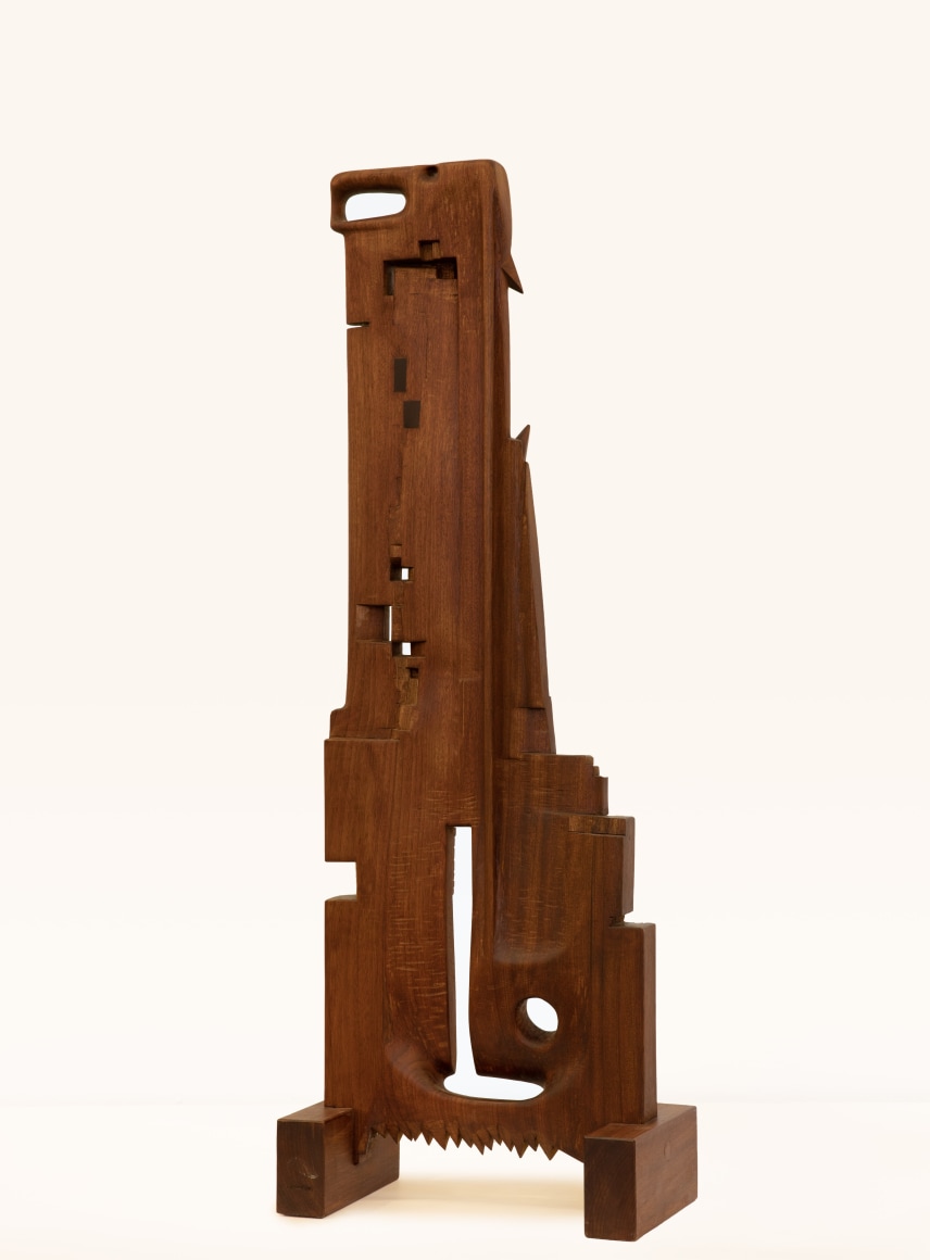 Chaouki Choukini, Chardon, 2015, Sipo, 161 x 58 x 40 cm