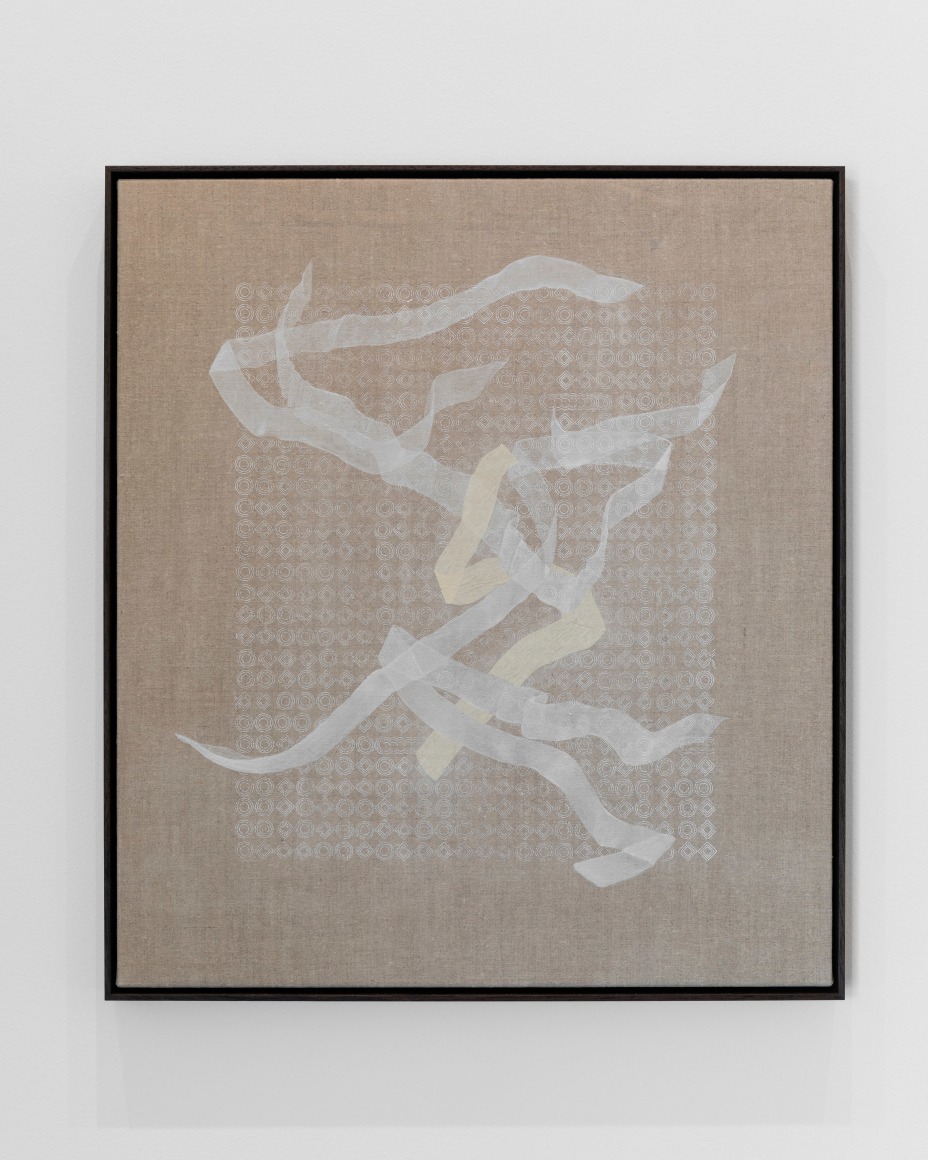 Asma Belhamar, Studies for reassessing motion 6, 2023, Mixed media on canvas, 61 x 69 cm