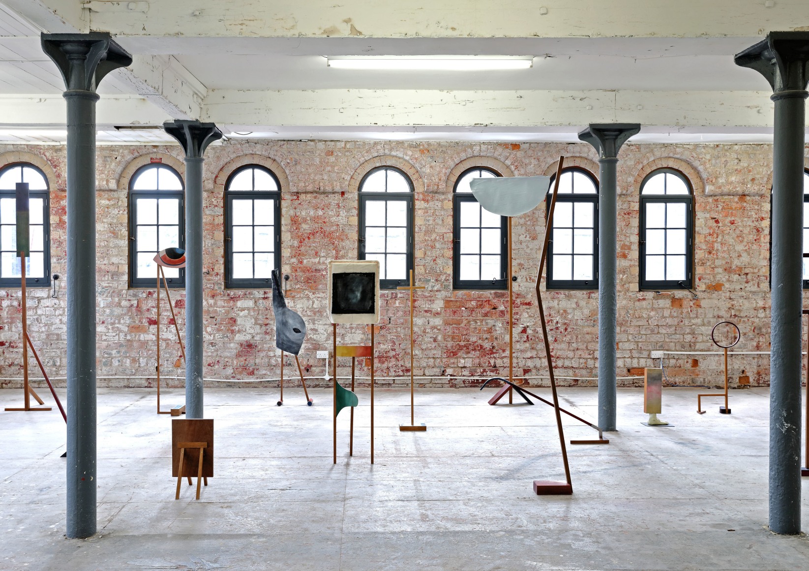 Ana Mazzei, Other Scenes, 2019-2021, Cedar wood, garapeira wood, perobinha wood, plywood, acrylic paint, fabric and varnish