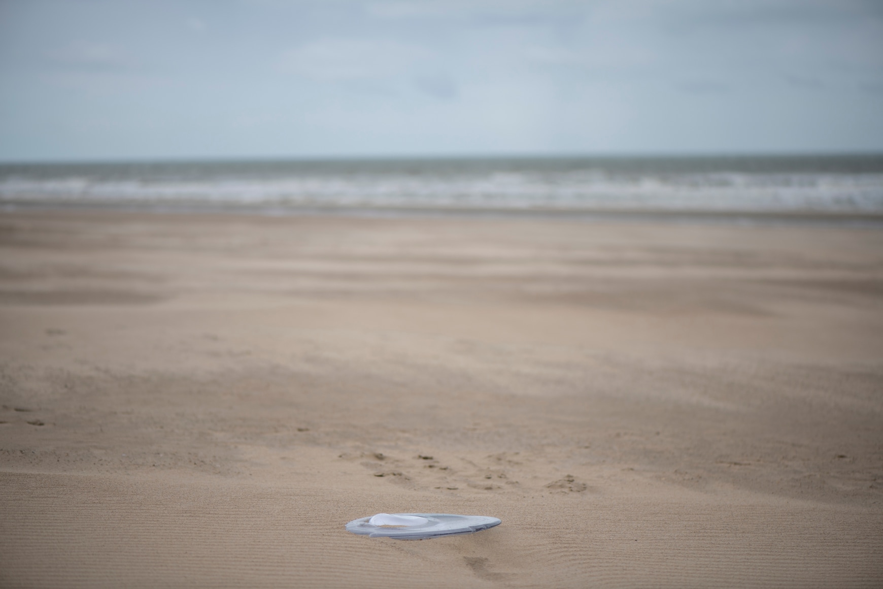 Rossella Biscotti, Stranded, 2021, Installation on Bredene Beach for Beaufort Triennale, Belgium, 2021