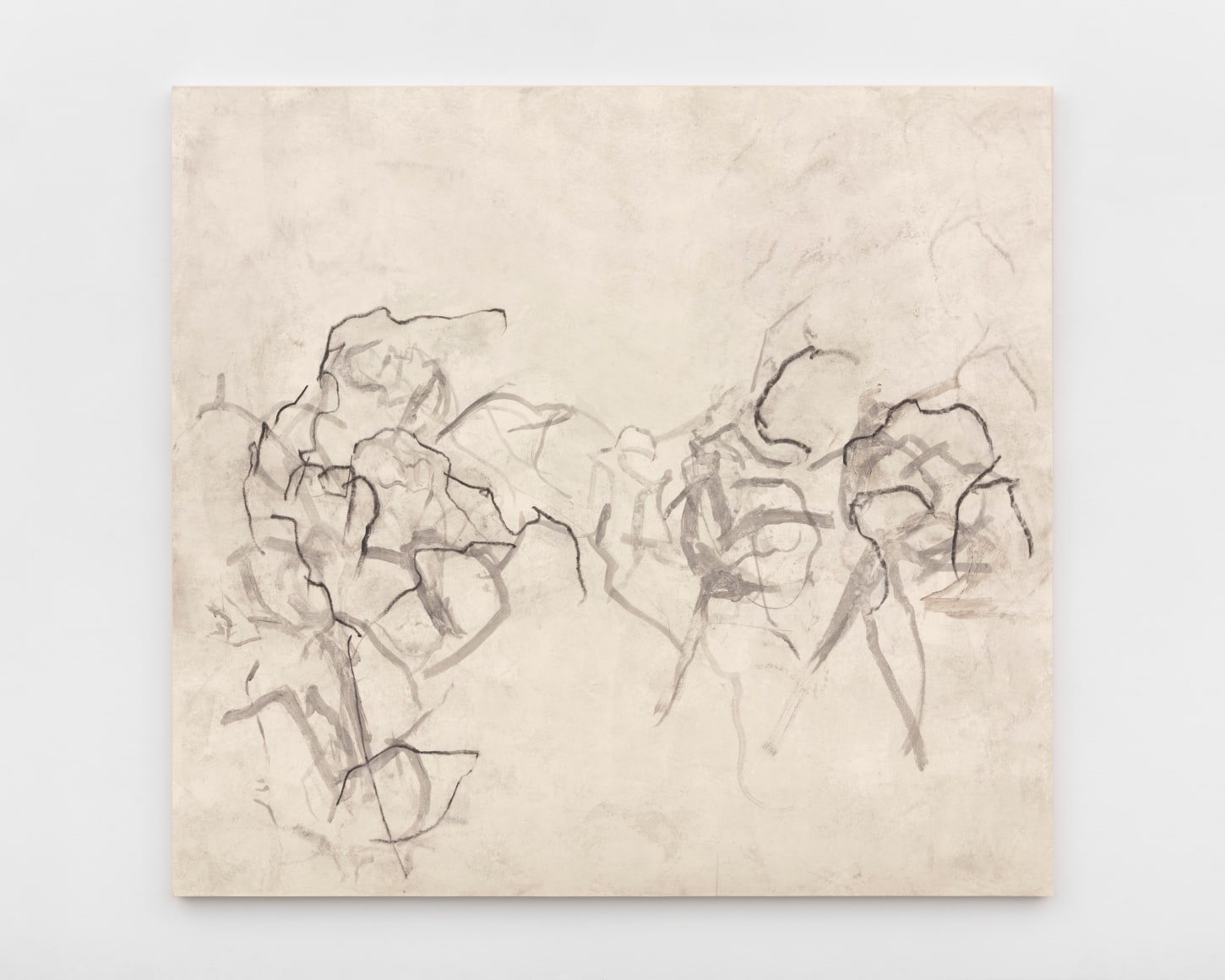 Beatrice Caracciolo  Malincuore, 2016, pigment, water soluble chalk, graphite, gouache on paper, mounted on canvas, 58 3/4 x 63 3/4 x 1 1/4 in. (149.2 x 161.9 x 3.2 cm)  signed and dated verso &quot;Beatrice Caracciolo 2016&quot;