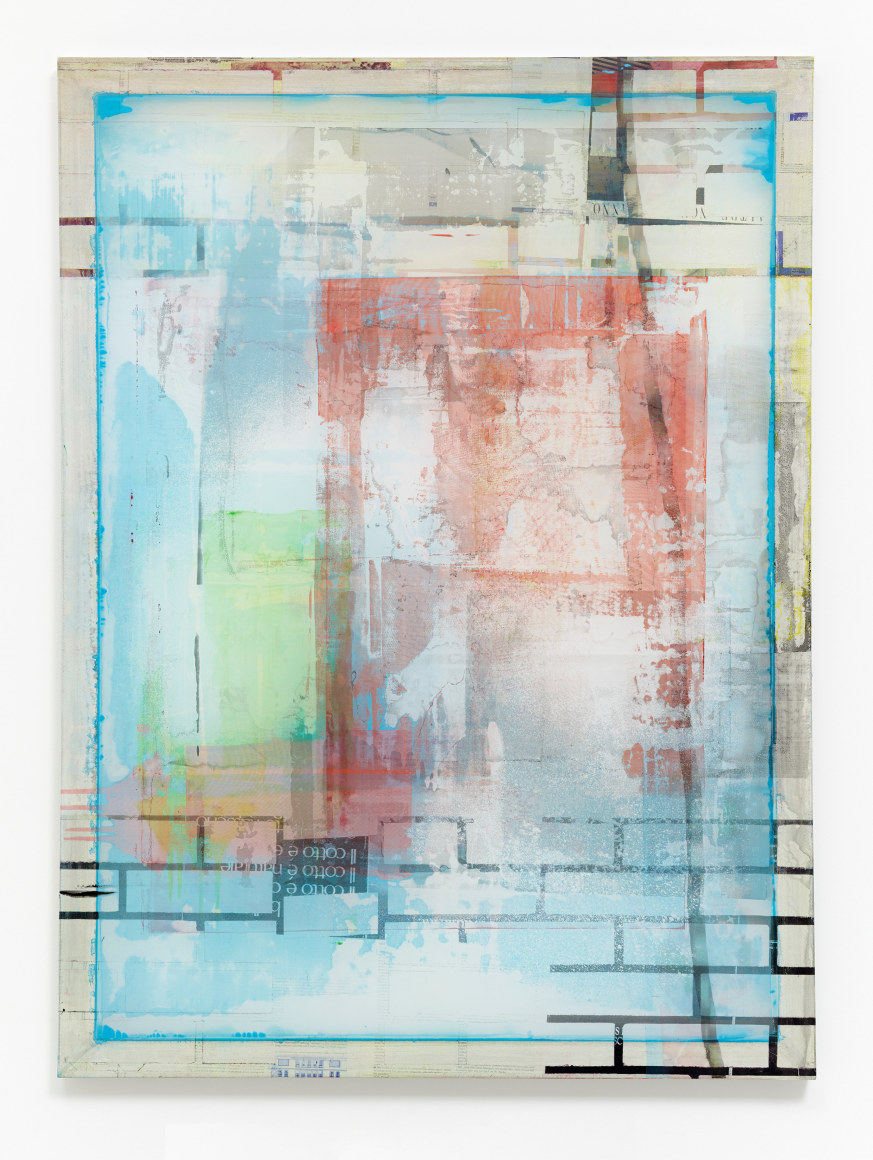 Kelley Walker's Screen to Screen 40 x 54_05, 2015 acrylic ink on silkscreen on aluminum frame 54 x 40 in. (137.2 x 101.6 cm)