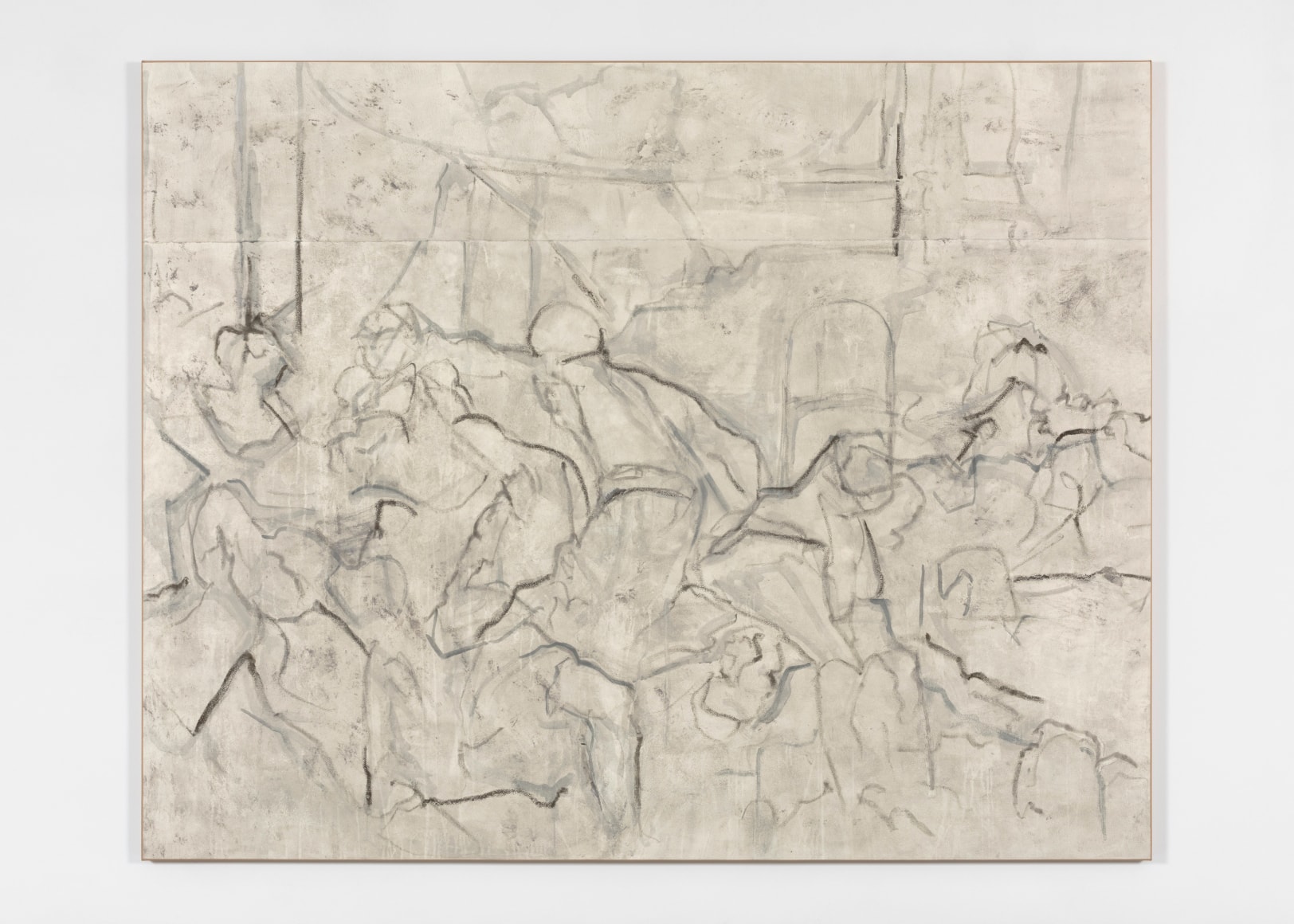 Beatrice Caracciolo  Trevisani 2, 2018, pigment, water soluble chalk, graphite, gouache on paper, mounted on canvas, 74 x 93 1/2 x 1 1/4 in. (188 x 237.5 x 3.2 cm)