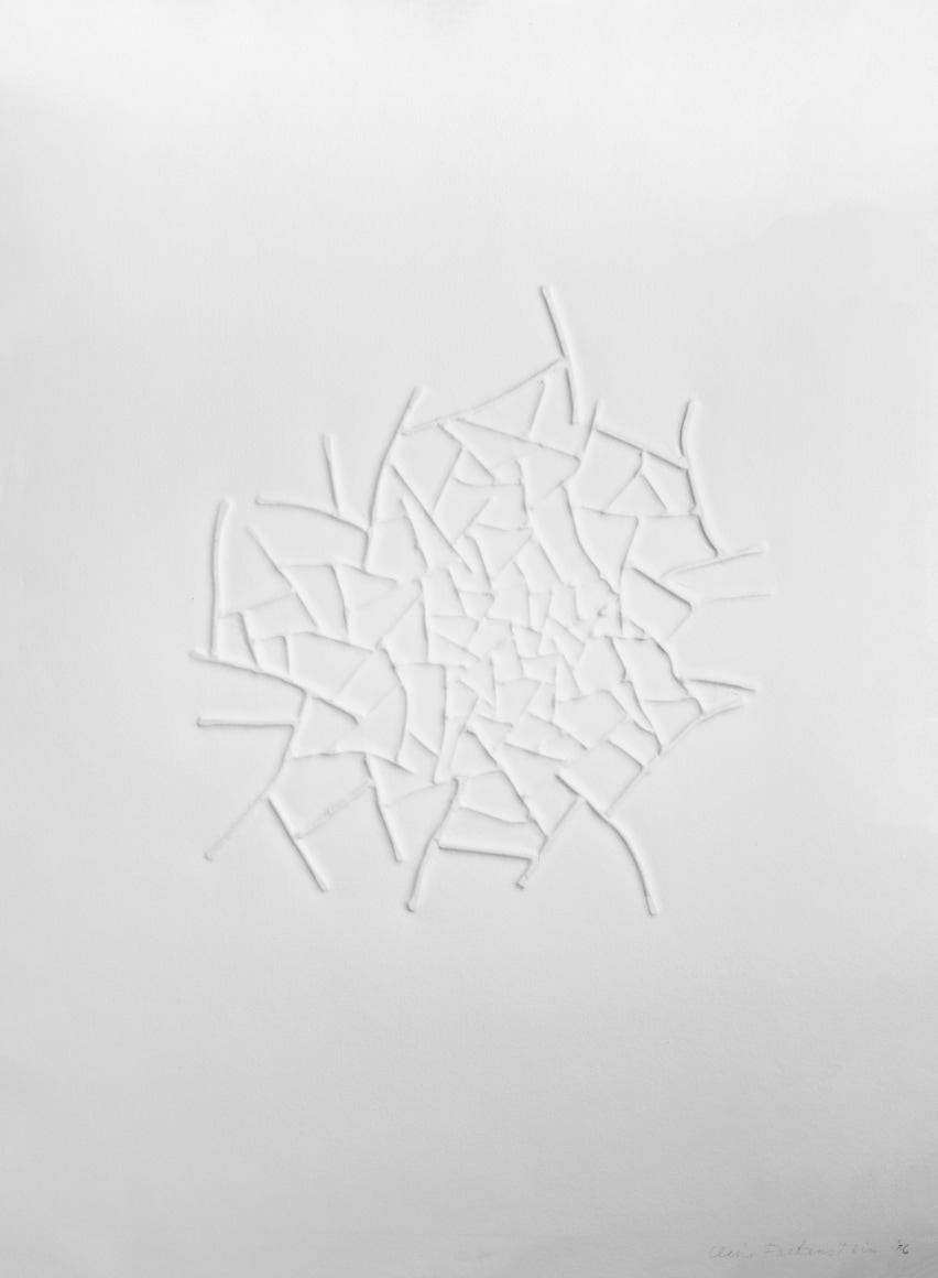 Claire Falkenstein  Structure Graphica, 1976  Blind embossement  31 x 22 1/2 in.  107-76-CF  $3500